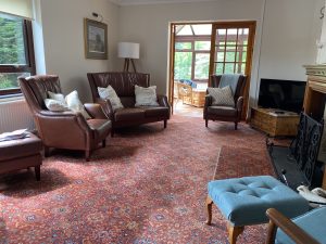Spacious Sitting Room showing french doors through to conservatory